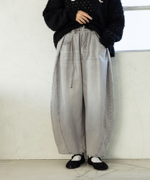 「niko and...」 デニムパンツ SMALL ライトグレー レディース_画像7