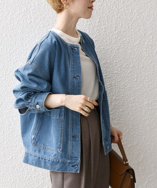 新品未使用SHIPS any デニムジャケット ONE SIZE⭐︎完売品 SHIPS any 「SHIPS any」 デニムジャケット ONE SIZE ブルー