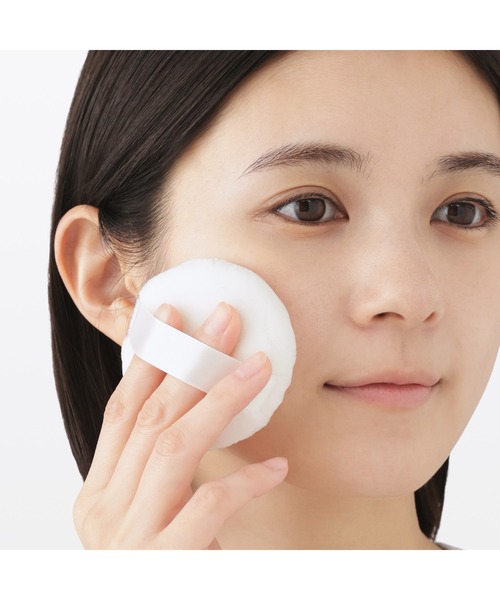 無印良品（MUJI） メイクスポンジ パフ ルースパウダー用パフ 大 大