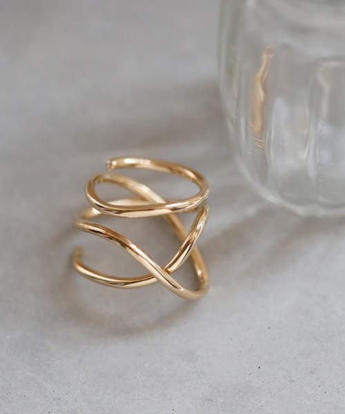 ANEMONE 指輪 リング 変形ウェーブラインリング レディース : ZOZOTOWN  