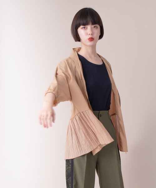 La SRIC（ラスリック） ブラウス シャツ La SRIC / 裾プリーツZIP 