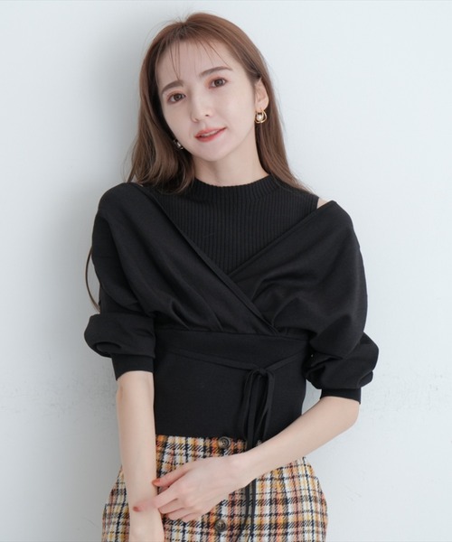 限定SALE定番人気 ニット - 通販 - PayPayモール カシュクールレイヤードニット ZOZOTOWN PayPayモール店 品質保証限定SALE