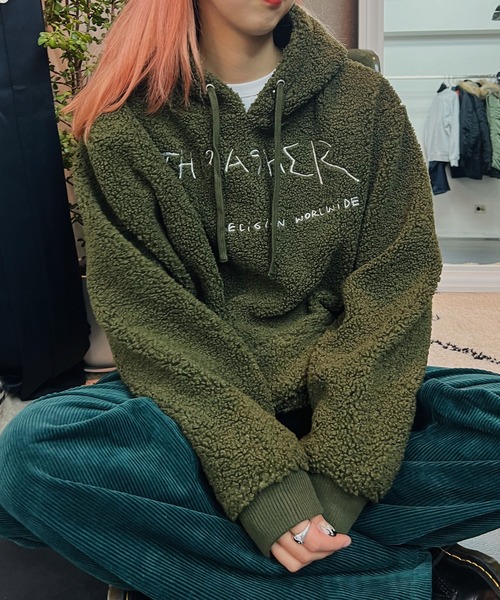 レディース Thrasher By しべお S Shop ラクマ スラッシャー ボアパーカーの通販 トップス