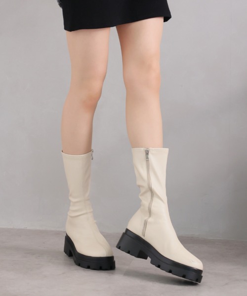 VIVIAN（ヴィヴィアン） ブーツ 厚底ストレッチミドルブーツ