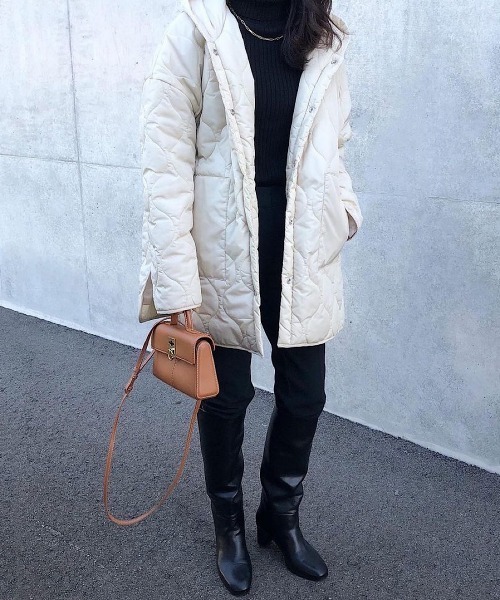 andme（アンドミー） コート アウター オーバーサイズ2wayキルティング