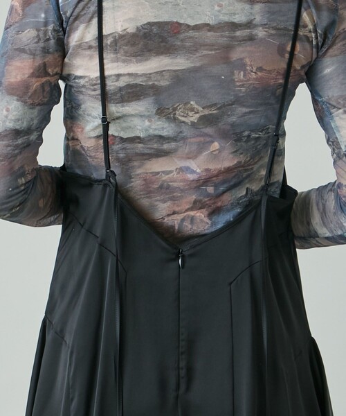 定価4.9万 Rito CAMISOLE DRESS キャミソールワンピース 黒 定価4.9万 Rito CAMISOLE DRESS キャミソールワンピース 黒