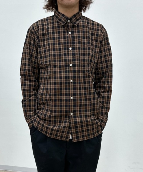 NAVY（ファッション） シャツ ブロードチェックレギュラーカラーシャツ 