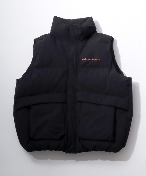 ダウンベスト ベスト ボリューム中綿フェイクダウンベスト メンズ