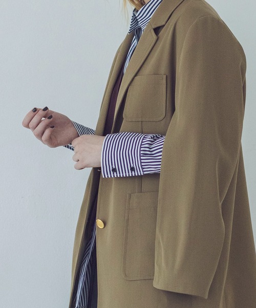 ジャケット・アウター DRESSLAVE B7 Poodle Bonding Coat DRESSLAVE ジャケット テーラードジャケット clear twill wool