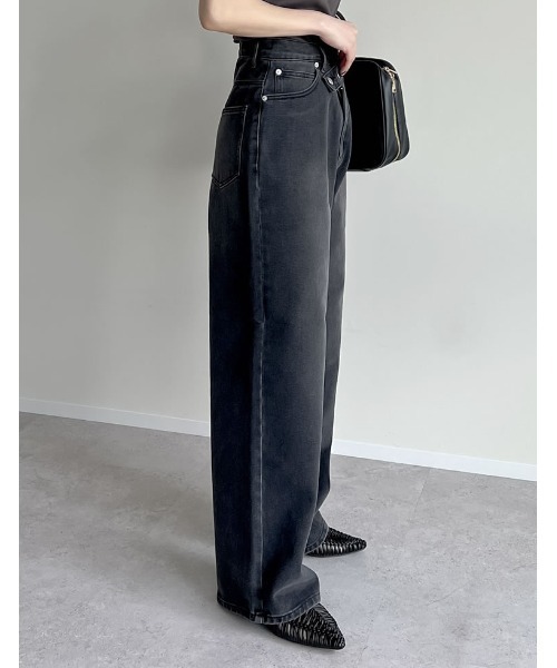 希少♡23区♡DENIMデニムパンツ 大きいサイズ 44 グレー 一部店舗限定】23区DENIM ストレッチ ワイドパンツ / 23区 L