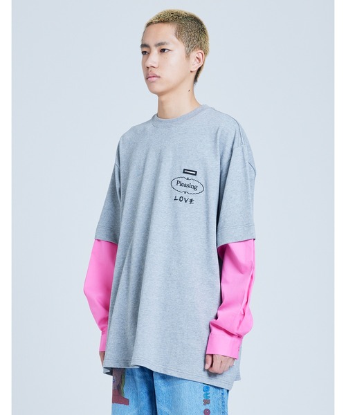 tシャツ /Little Sunny Bite/fake layered long tee レディース メンズ Little sunny bite tシャツ 「Little Sunny Bite」 fake layered