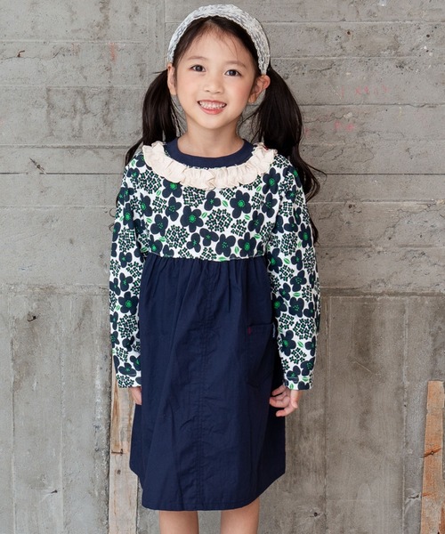 Rag Mart ワンピース 接結プリントワンピース キッズ 子供服