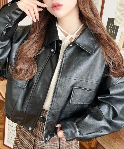 お値下げ！【新品タグ付き】BEAUTY&YOUTH レザーライクブルゾン 楽天市場】【6528円クーポン利用で】 2WAY フェイクレザー