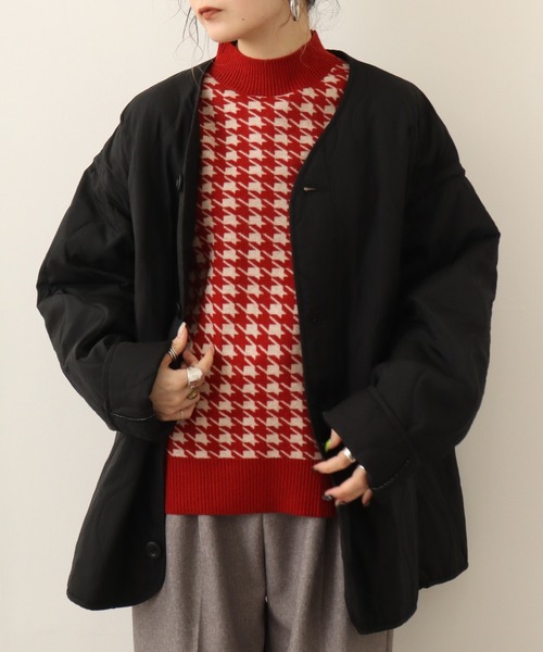 chiaro ニット セーター 千鳥ハイネックニット レディース