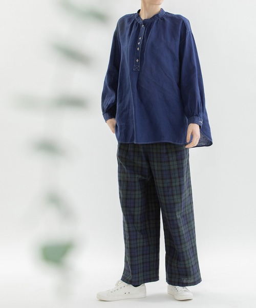 nop de nod パンツ リネンコットンワイドパンツ レディース