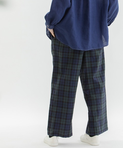 nop de nod パンツ リネンコットンワイドパンツ レディース