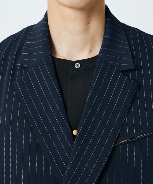 cullni STUDIOUS別注 NOSLEEVE STRIPE JACKET CULLNI（クルニ） ベスト STUDIOUS別注 NOSLEEVE STRIPE JACKET メンズ