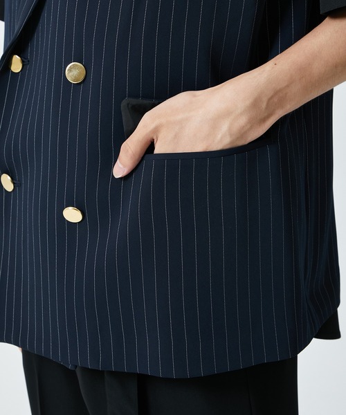CULLNI（クルニ） ベスト STUDIOUS別注 NOSLEEVE STRIPE JACKET メンズ