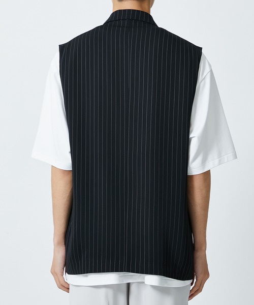 CULLNI（クルニ） ベスト STUDIOUS別注 NOSLEEVE STRIPE JACKET メンズ