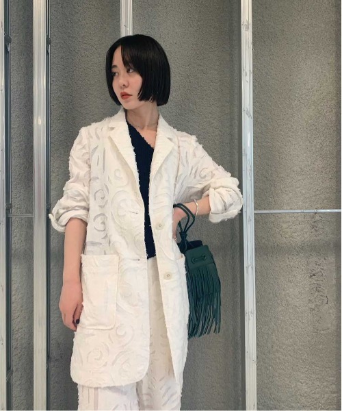 Ameri(アメリ) ジャケット テーラードジャケット ATHENA CUT WORK Ameri(アメリ) ジャケット テーラードジャケット ATHENA CUT WORK