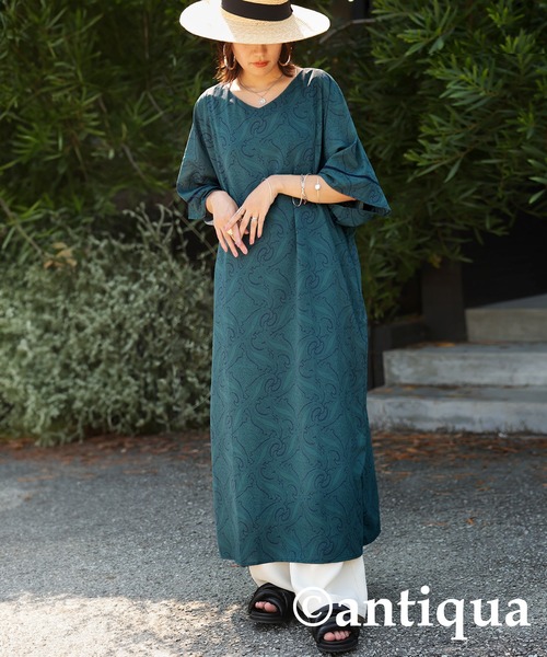 antiqua ワンピース ペイズリーシアーワンピース : ZOZOTOWN