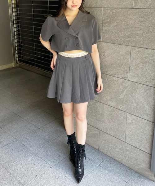 SPIRALGIRL セットアップ ウエストレース2WAYダブルボタン