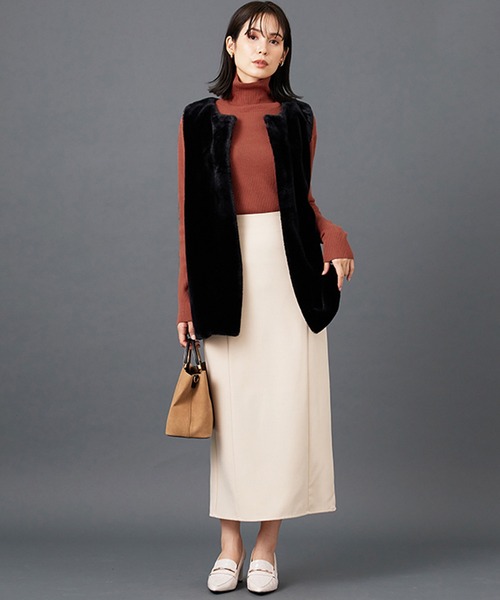 ニット セーター リブニットタートルネックプルオーバー レディース | BELLUNA PLUS | 17