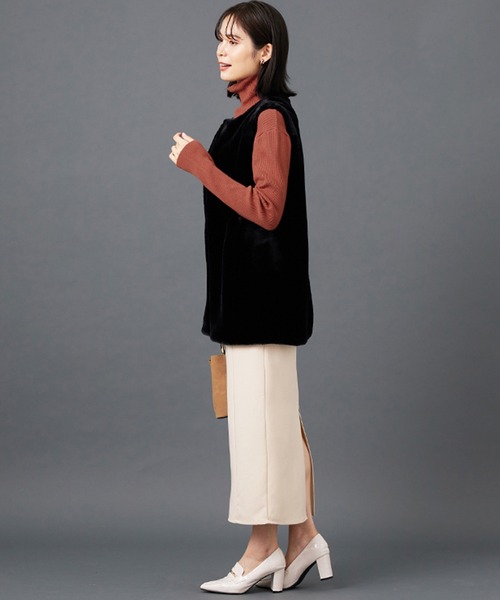 ニット セーター リブニットタートルネックプルオーバー レディース | BELLUNA PLUS | 18