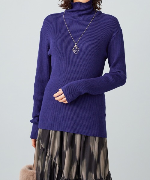 ニット セーター リブニットタートルネックプルオーバー レディース | BELLUNA PLUS | 04