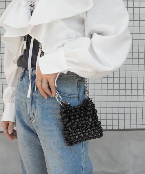 minia（ミニア） ショルダーバッグ バッグ 2WAYビーズミニバッグ 
