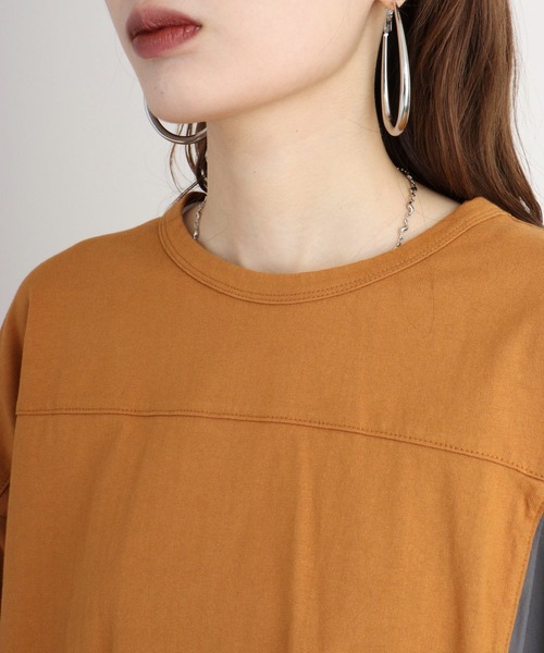 tシャツ EMAGO レイヤード風刺繍プルオーバー レディース Emago tシャツ EMAGO レイヤード風刺繍プルオーバー レディース