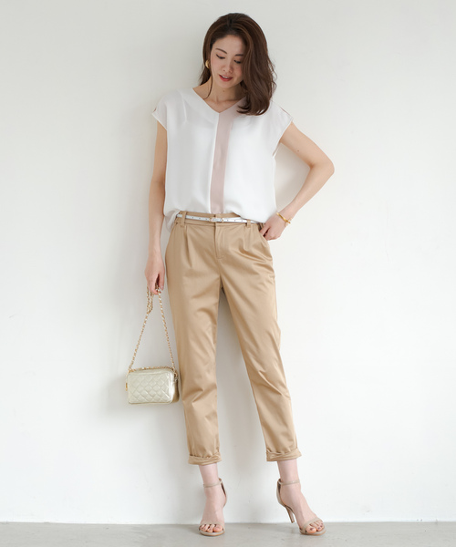 「LOUNGEDRESS」 ノースリーブブラウス FREE オフホワイト レディース Loungedress 「LOUNGEDRESS」 ノースリーブブラウス FREE