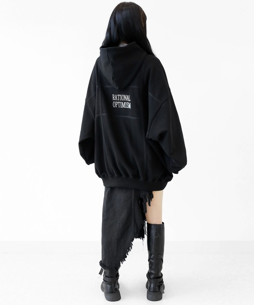 お値下げしました❤️【新品未使用】ピノーレ　ロングパーカー UNISEXユニセックス】BRONXヴィンテージライクサークルロゴジップ