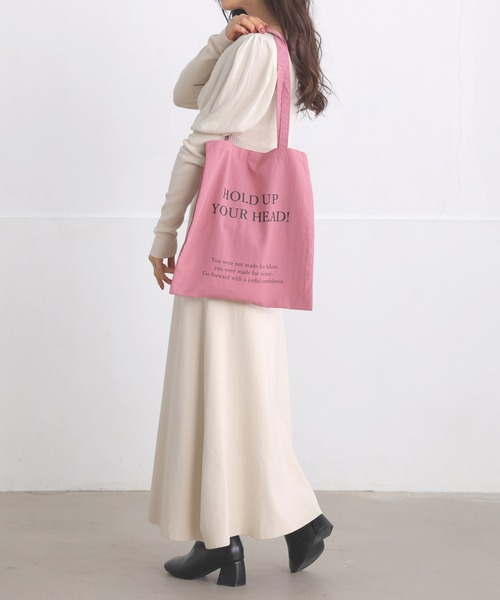 ALTROSE（アルトローズ） トートバッグ ロゴプリント A4 トートバッグ