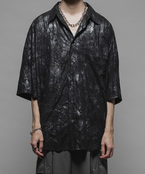 Casper John タイダイストライプオーバーシャツ Casper John シャツ Tie dye stripe over shirts/タイダイ
