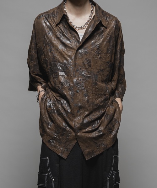 Casper John シャツ Washer paint over shirts/ワッシャー