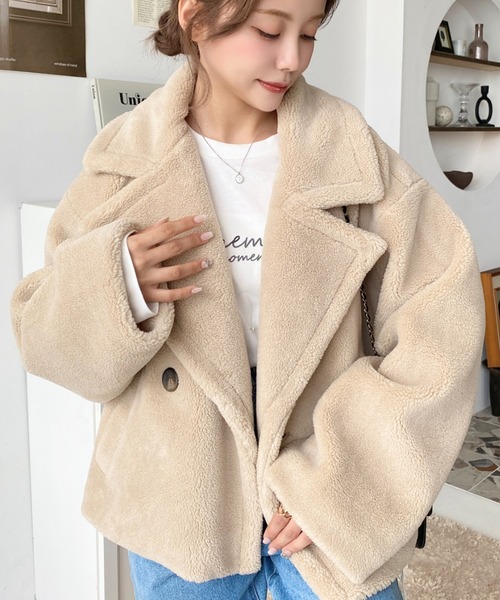 moment+ ピーコート M アイボリー レディース : ZOZOTOWN Yahoo!店