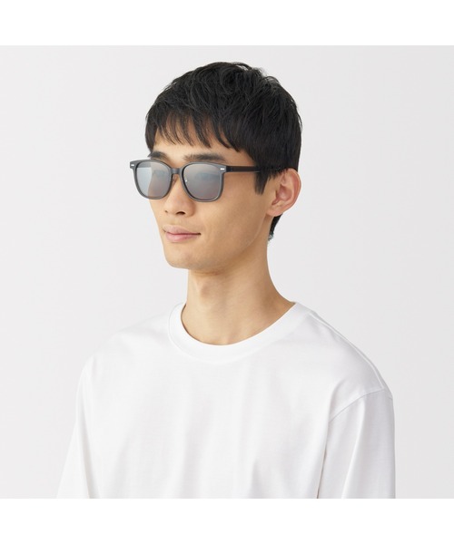 無印良品（MUJI） サングラス UV400カット スクエア型 サングラス