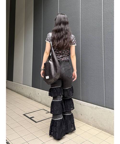 jouetie レースフリル フレアパンツ jouetie ジーンズ デニム デニムパンツ レースフリルフレア