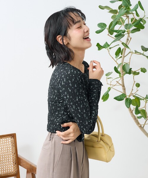 FREAK'S STORE tシャツ 花柄 ストレッチトップス レディース