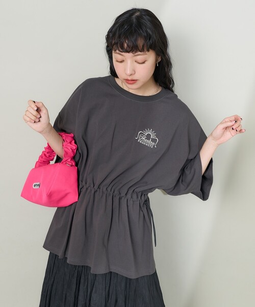 新品未使用タグ付き シアタープロダクツ×FREAK'S STORE スポサン THEATRE PRODUCTS/別注2WAYジャガードテープフリルバッグ