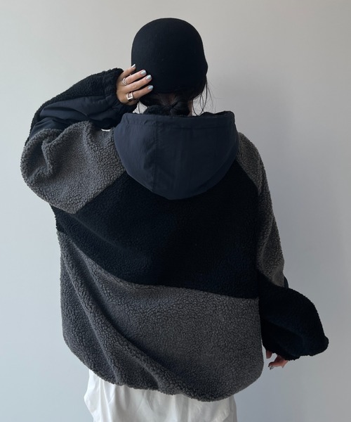 「wee9s」 ブルゾン FREE ネイビー レディース_画像3