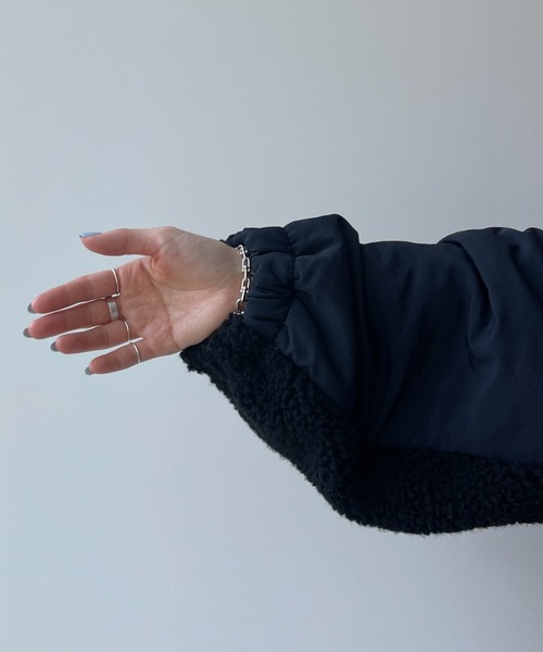 「wee9s」 ブルゾン FREE ネイビー レディース_画像5