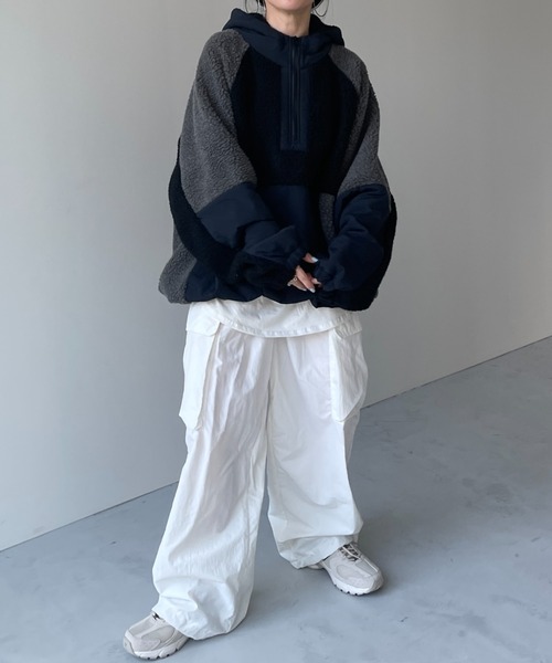 「wee9s」 ブルゾン FREE ネイビー レディース_画像9