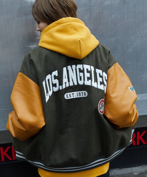 「VISION STREET WEAR」 スタジャン X-LARGE グリーン系その他 メンズ_画像8