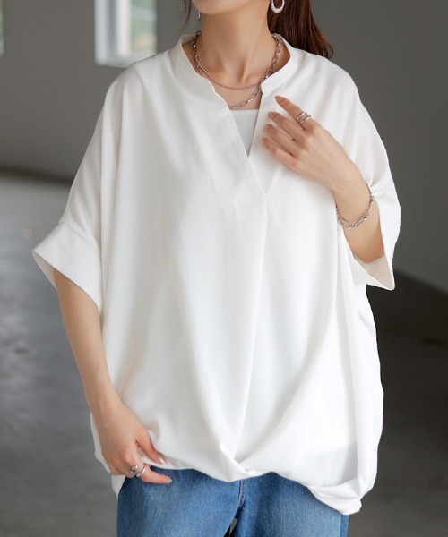 毎年大人気ハグブラウス リネンフリルスキッパーオーバーブラウス | HUG O WaR ONLINE STORE