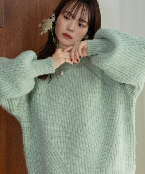 hinari（ヒナリ） 長袖ニット FREE グリーン レディース : ZOZOTOWN