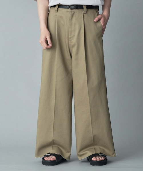 RANDY 22ss スラックス チノパン RUUBON チノパン 「RUUBON」cutoff fringe chino slacks