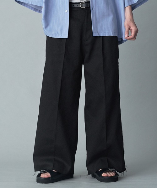 人気定番 UNIONSLACKS106 ストレートライン 5ポケット チノパンツ RUUBON チノパン 「RUUBON」cutoff fringe chino slacks