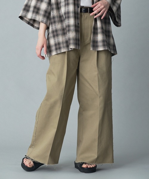 O- チノパン 23MMSPA07]THE SHINZONE(ザ シンゾーン)WASHED HIGH WAIST CHINO